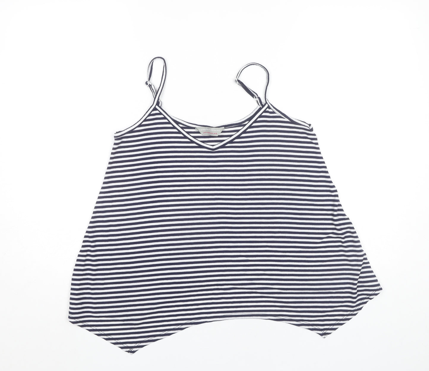 Dorothy Perkins Women’s Blue Striped V-Neck Camisole Tank Top Size 10