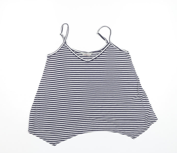 Dorothy Perkins Women’s Blue Striped V-Neck Camisole Tank Top Size 10