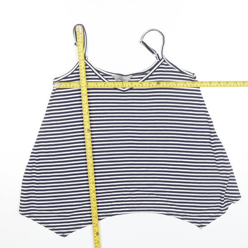 Dorothy Perkins Women’s Blue Striped V-Neck Camisole Tank Top Size 10