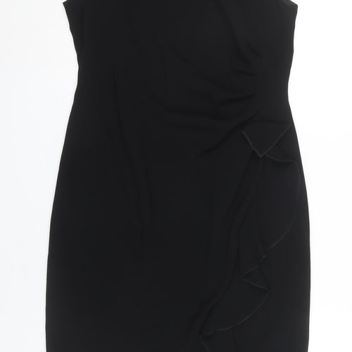 Coast Women’s Black Size 14 Sheath Knee Length Sleeveless Dress