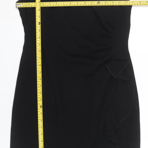 Coast Women’s Black Size 14 Sheath Knee Length Sleeveless Dress