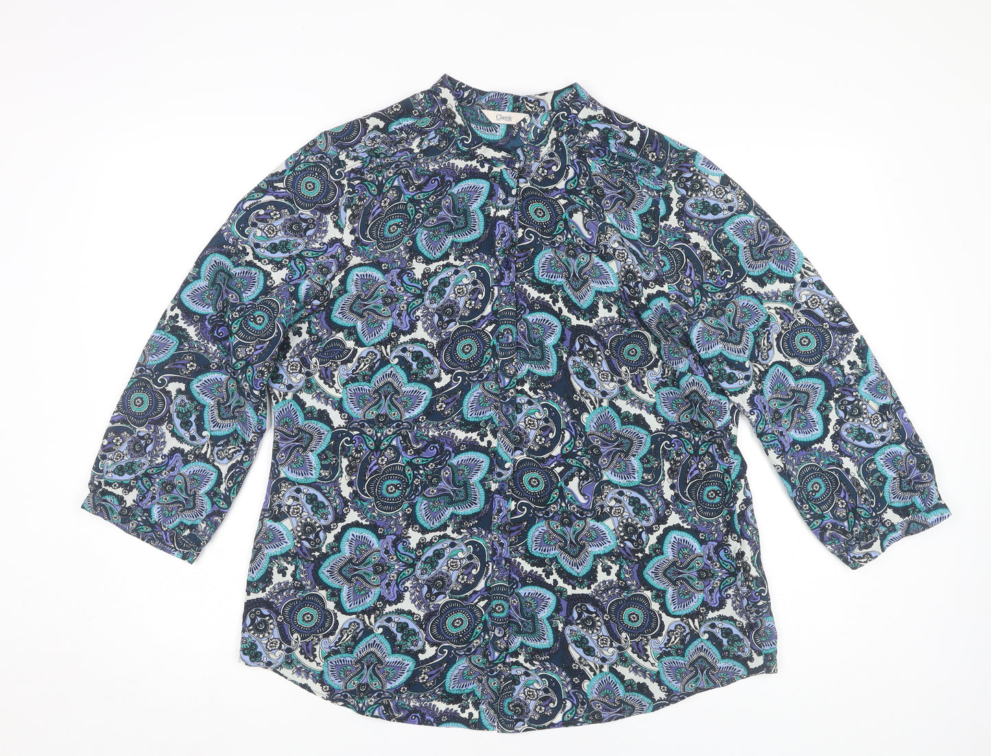 Marks and Spencer Women's Multicoloured Paisley Blouse UK 14