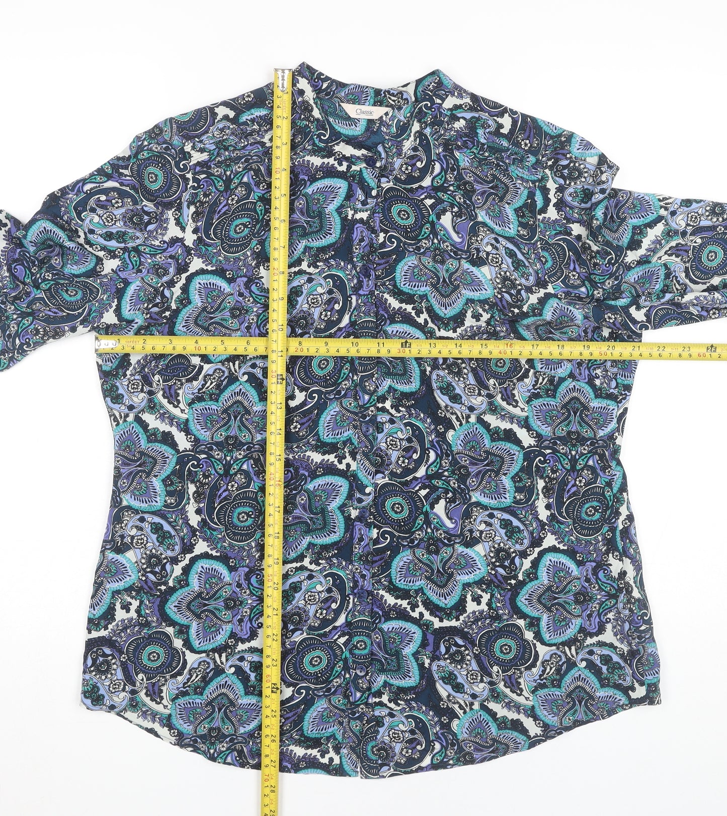Marks and Spencer Women's Multicoloured Paisley Blouse UK 14