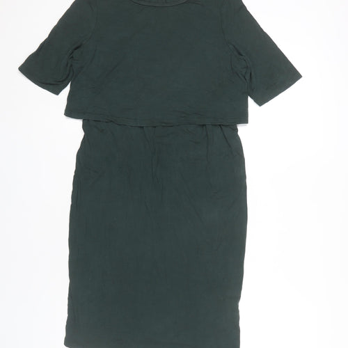 New Look Maternity Green Knee Length Bodycon Dress UK 12