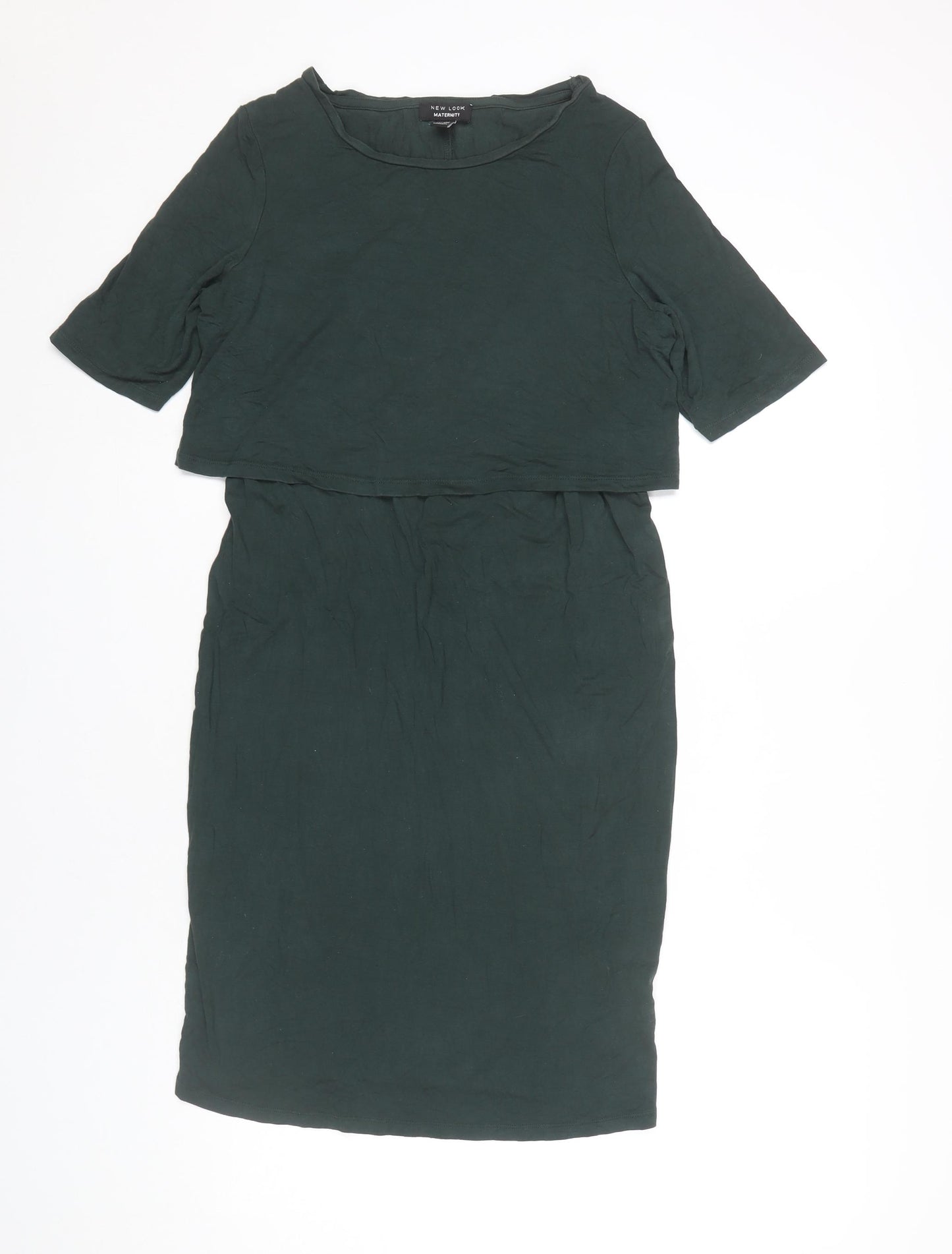 New Look Maternity Green Knee Length Bodycon Dress UK 12
