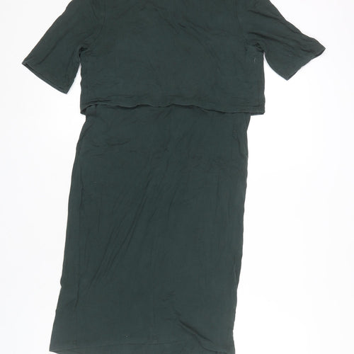 New Look Maternity Green Knee Length Bodycon Dress UK 12