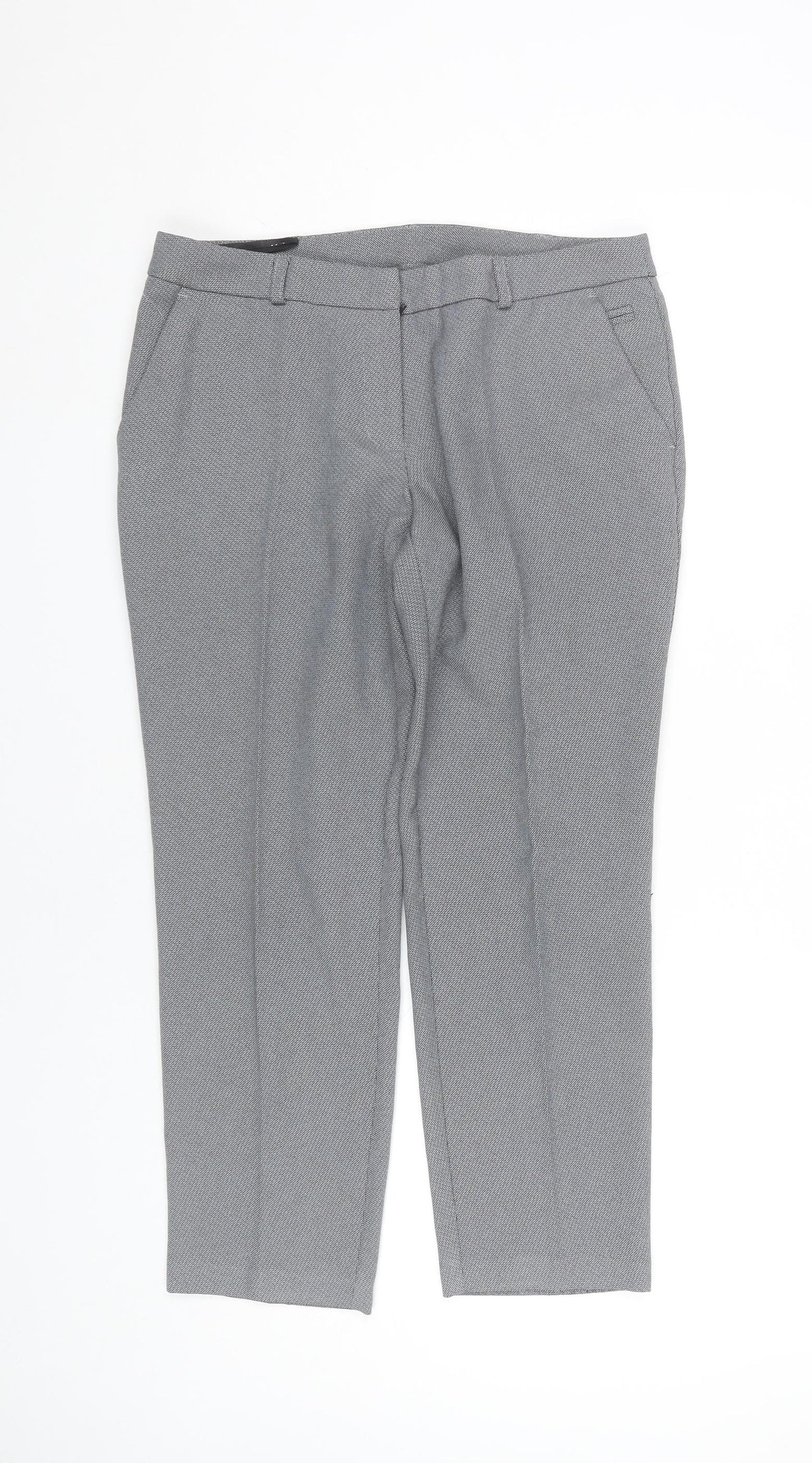 Dorothy Perkins Women’s Grey Herringbone Dress Trousers Size 10