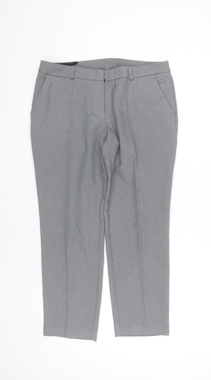 Dorothy Perkins Women’s Grey Herringbone Dress Trousers Size 10