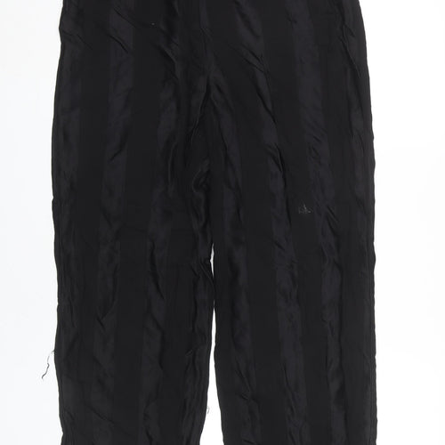 Topshop Women’s Black Striped Straight Leg Trousers UK 12