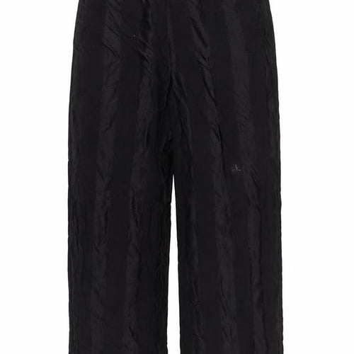 Topshop Women’s Black Striped Straight Leg Trousers UK 12