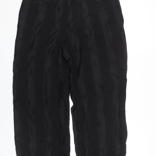 Topshop Women’s Black Striped Straight Leg Trousers UK 12