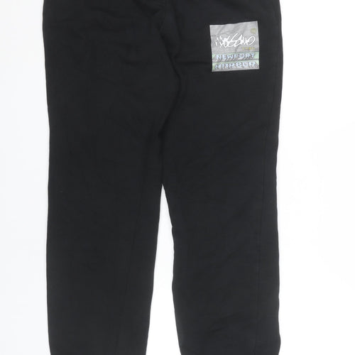 Mossimo Men's Black Regular Fit Sweatpants M Logo Casual Fleece