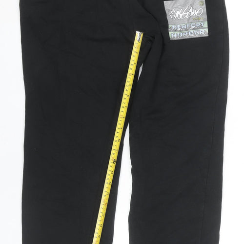 Mossimo Men's Black Regular Fit Sweatpants M Logo Casual Fleece