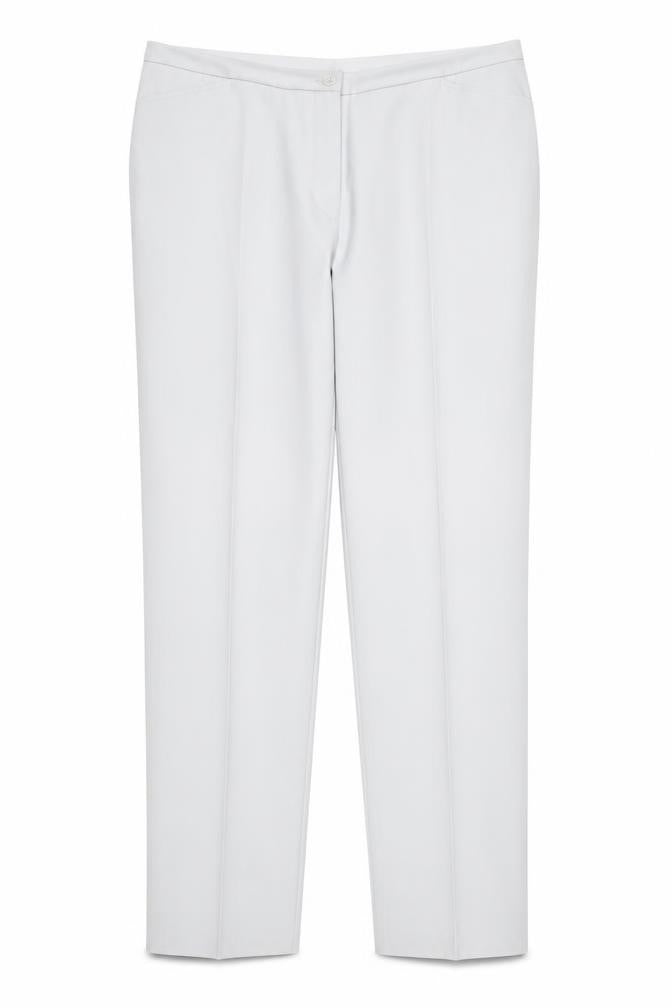 Front view of Michèle Women's Grey Extra Slim Leg Trousers, size 16