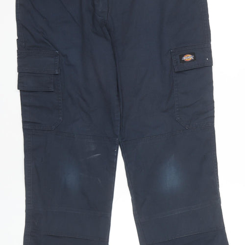 Dickies Women’s Blue Cargo Work Trousers Size 14 Polyester Cotton