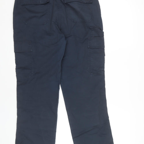 Dickies Women’s Blue Cargo Work Trousers Size 14 Polyester Cotton