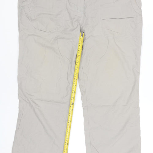 Rohan Women's Beige Size 14 Straight Leg Travel Trousers