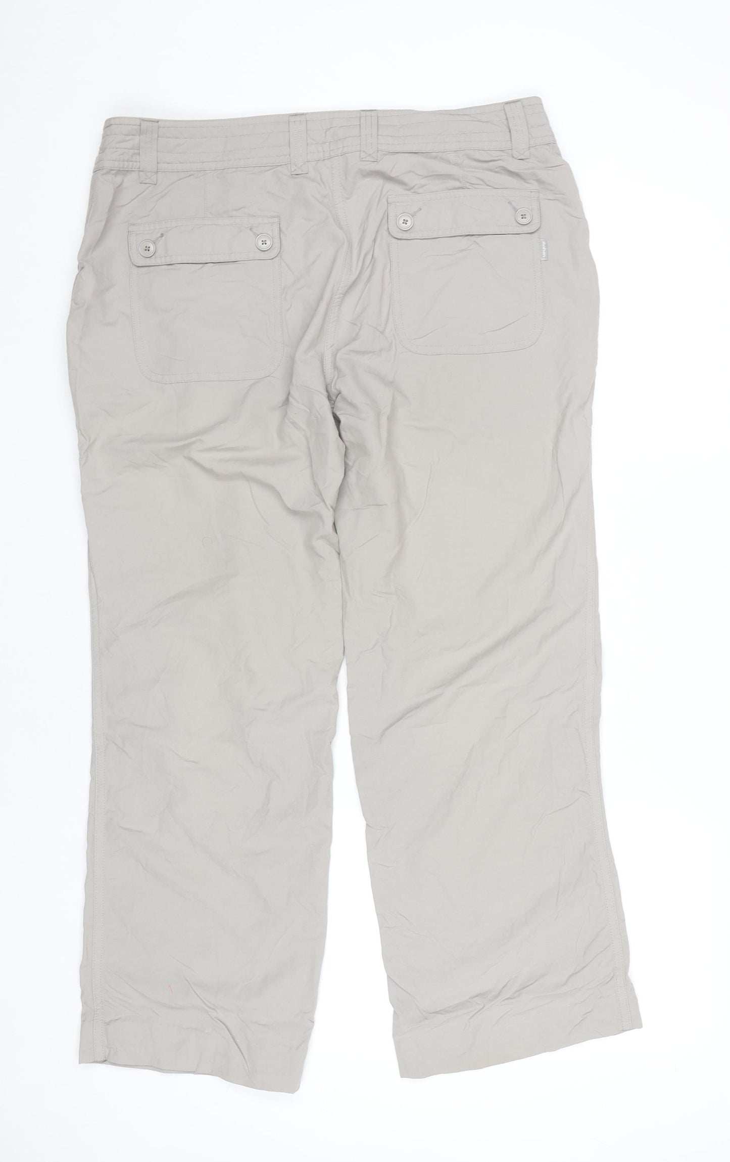 Rohan Women's Beige Size 14 Straight Leg Travel Trousers