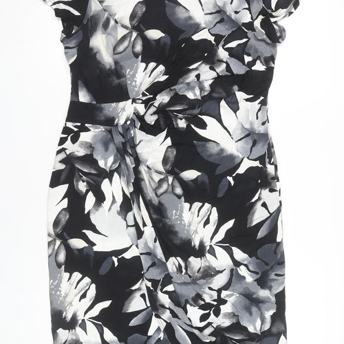 Roman Women’s Multicoloured Size 16 Sheath Dress Floral Ruched
