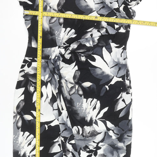 Roman Women’s Multicoloured Size 16 Sheath Dress Floral Ruched