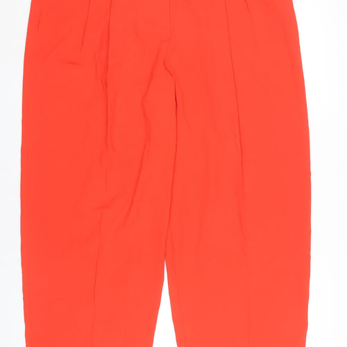 Marks and Spencer Women’s Red Pleated Straight Leg Trousers Size 20 Long