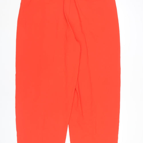 Marks and Spencer Women’s Red Pleated Straight Leg Trousers Size 20 Long