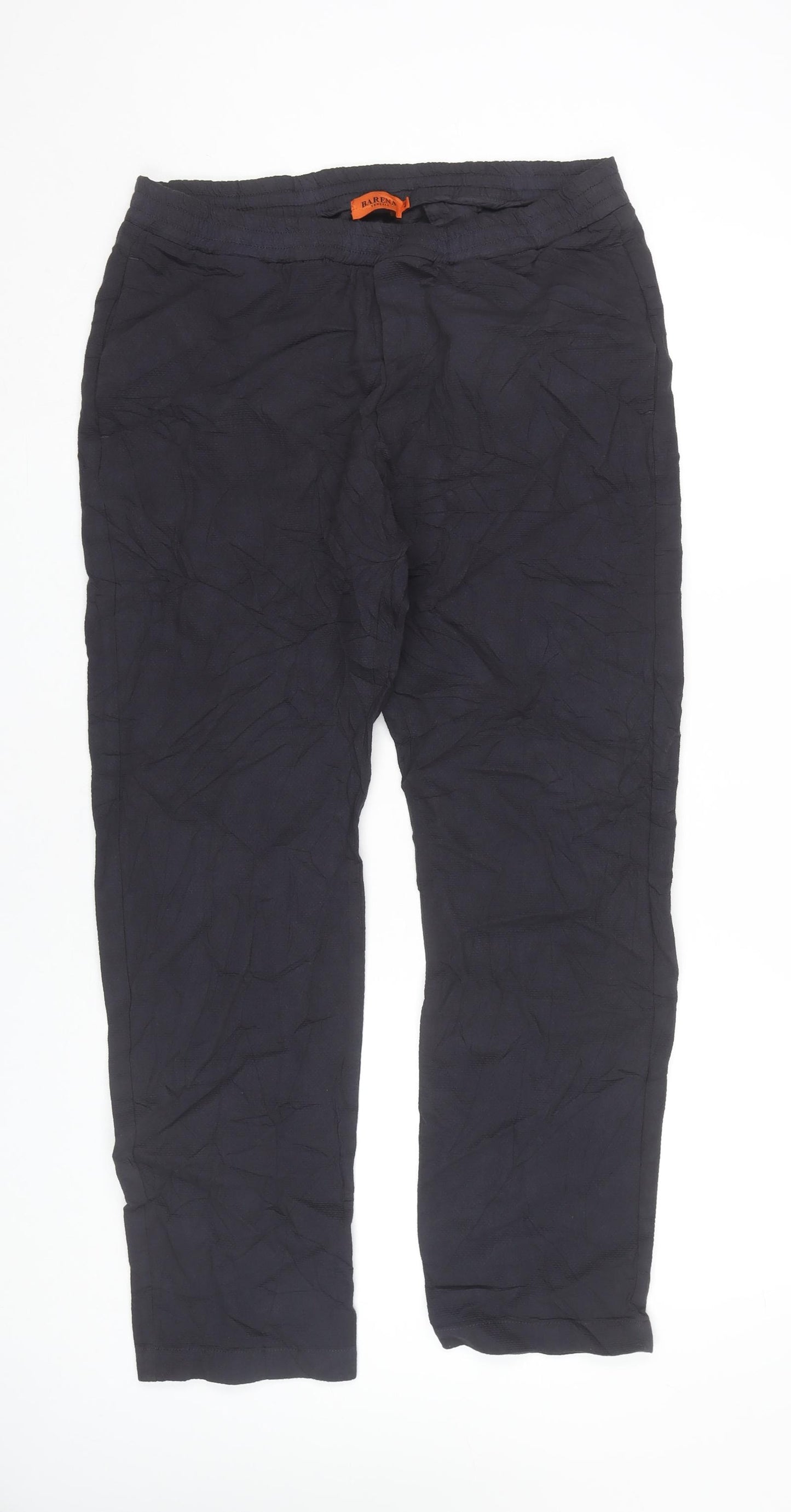 Barena Venezia Men's Black M Straight Leg Elastic Waist Trousers