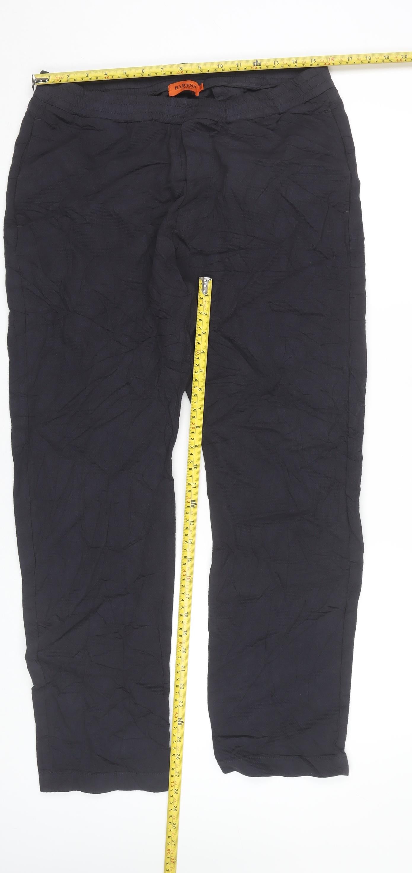 Barena Venezia Men's Black M Straight Leg Elastic Waist Trousers