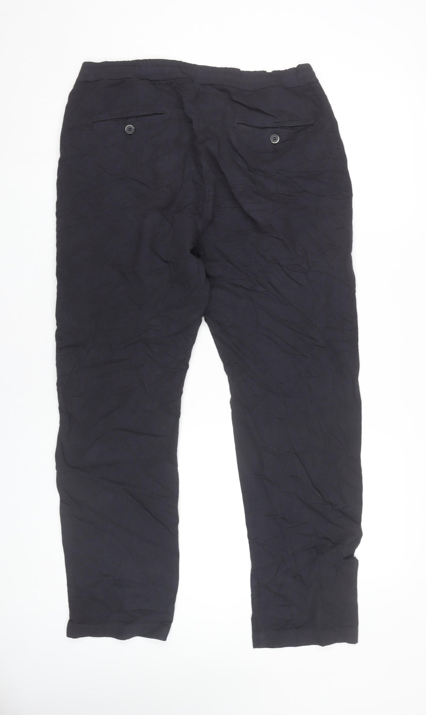 Barena Venezia Men's Black M Straight Leg Elastic Waist Trousers
