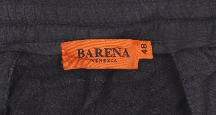 Barena Venezia Men's Black M Straight Leg Elastic Waist Trousers