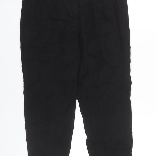 ET VOUS Women’s Black Ankle Trousers Size 10 Slim Fit Stretch