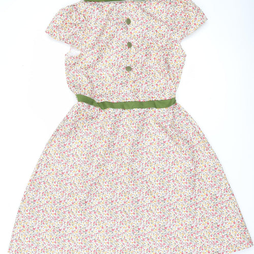 Smiffys Girls Multicoloured Floral A-Line Dress 10-12Y Party Summer
