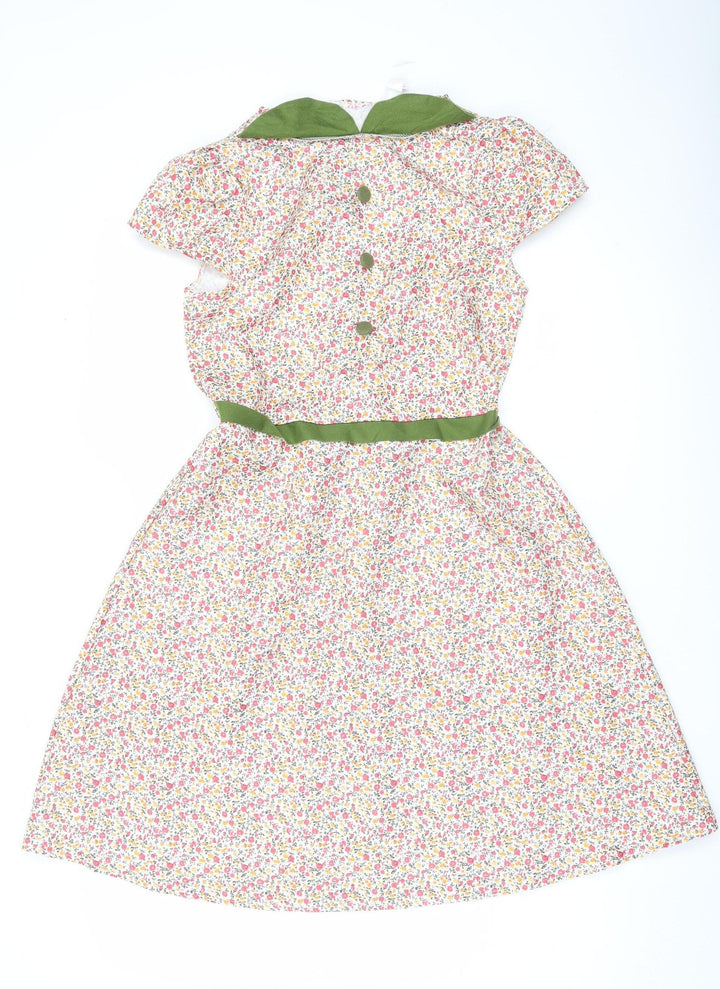 Smiffys Girls Multicoloured Floral A-Line Dress 10-12Y Party Summer