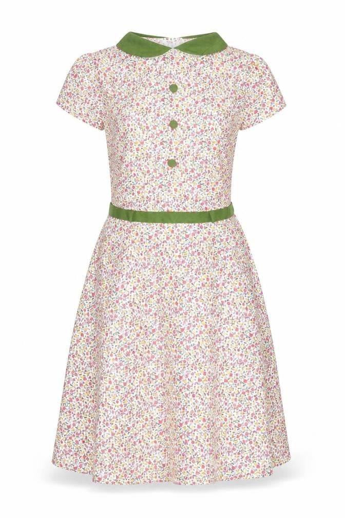 Smiffys Girls Multicoloured Floral A-Line Dress 10-12Y Party Summer