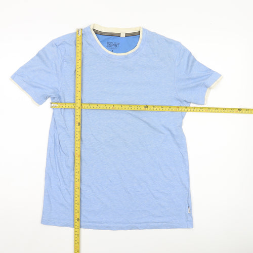 Esprit Men's Blue Short Sleeve Cotton Crew Neck T-Shirt Size S