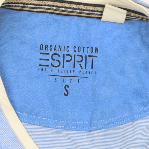 Esprit Men's Blue Short Sleeve Cotton Crew Neck T-Shirt Size S