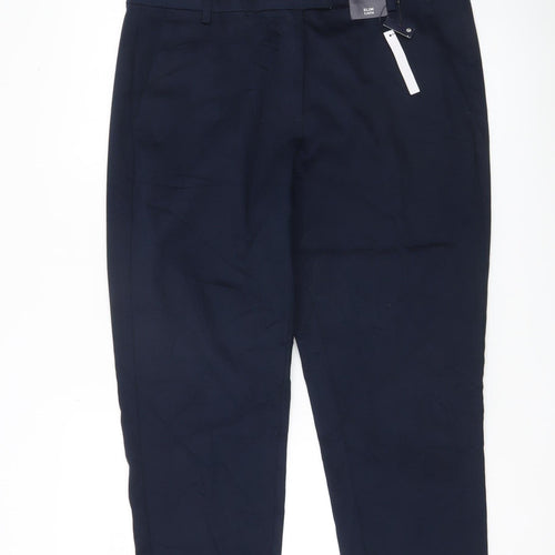 Marks and Spencer Womens Blue Slim Workwear Trousers Size 16