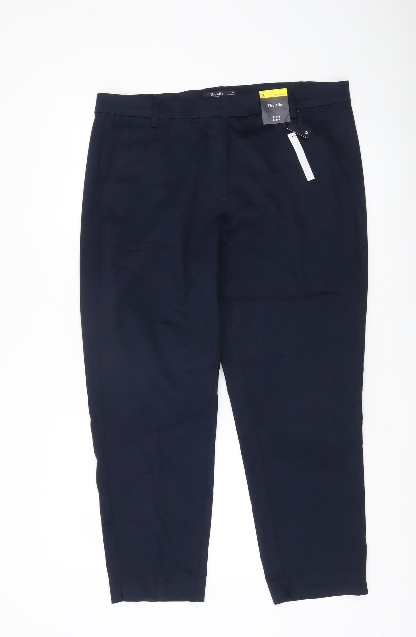 Marks and Spencer Womens Blue Slim Workwear Trousers Size 16
