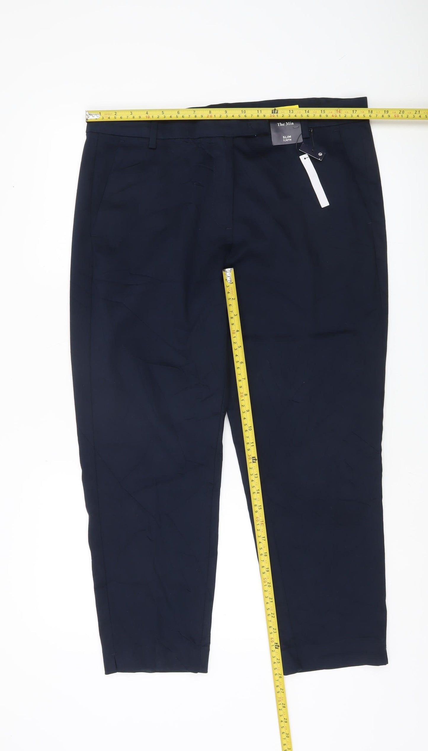 Marks and Spencer Womens Blue Slim Workwear Trousers Size 16