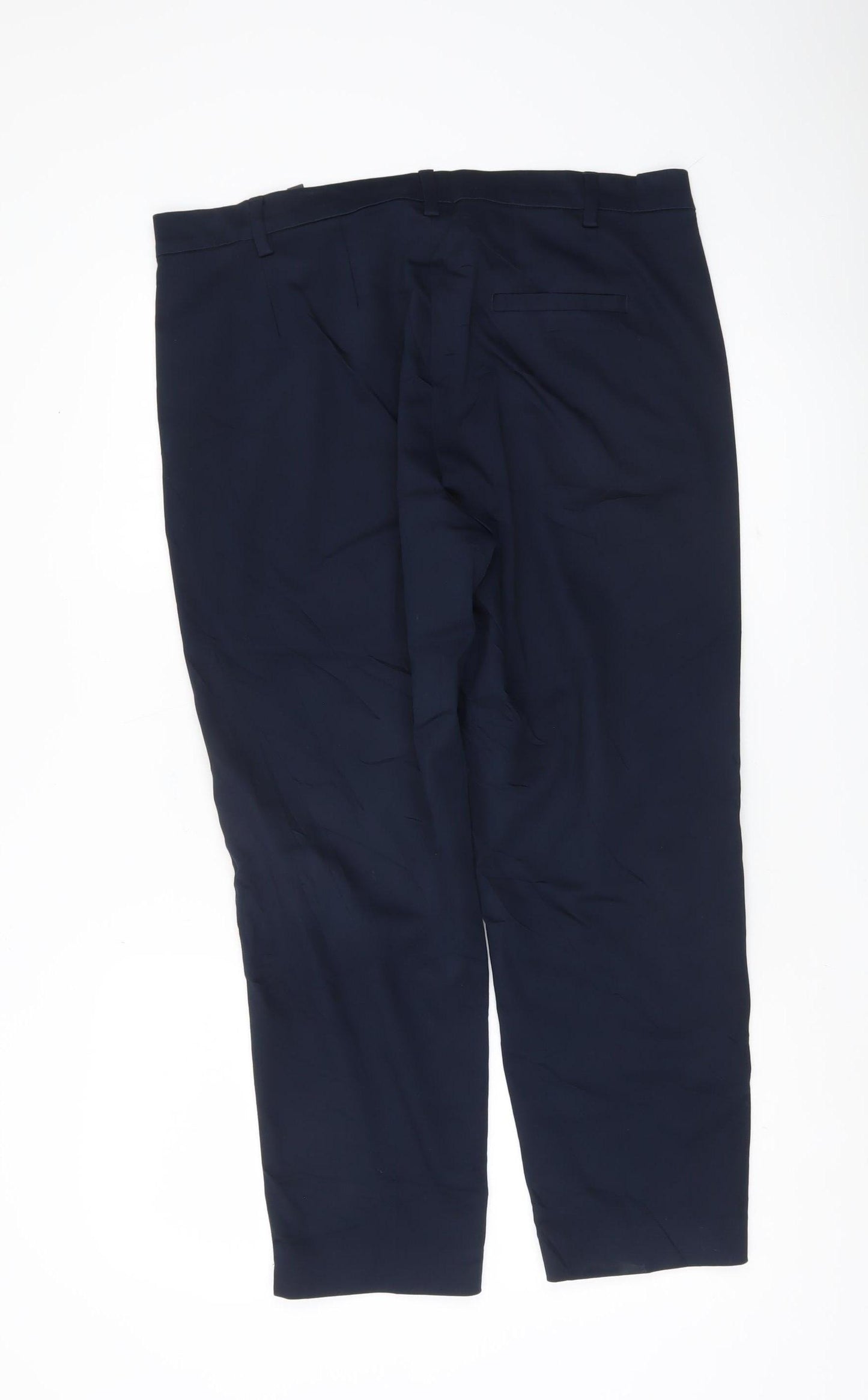 Marks and Spencer Womens Blue Slim Workwear Trousers Size 16