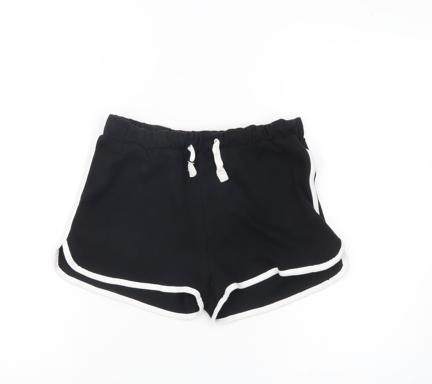 Marks and Spencer Girls Black Sweat Shorts 13-14Y Elastic Waist Activewear