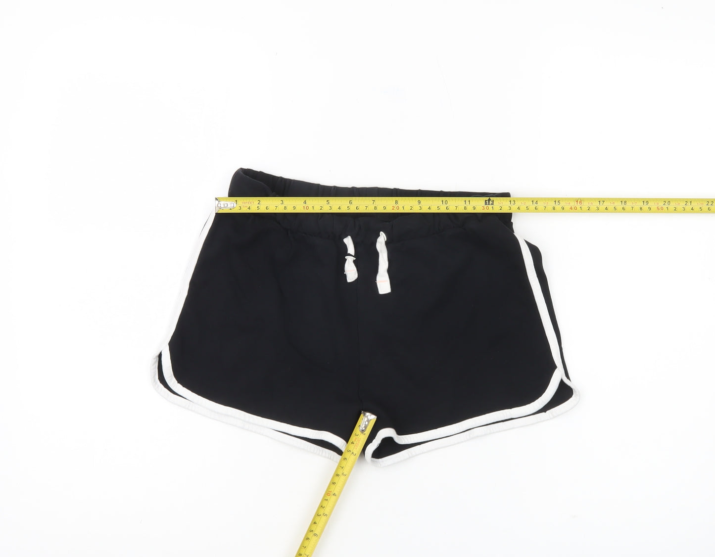 Marks and Spencer Girls Black Sweat Shorts 13-14Y Elastic Waist Activewear