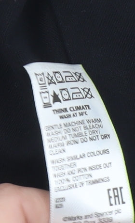 Marks and Spencer Girls Black Sweat Shorts 13-14Y Elastic Waist Activewear