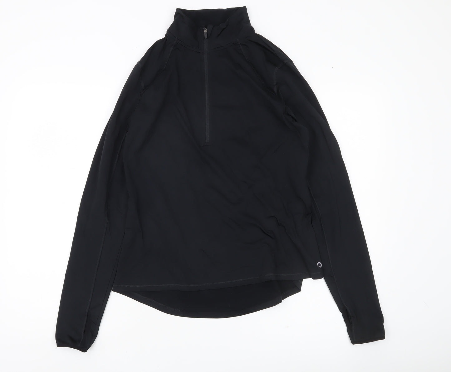Marks and Spencer Goodmove Women’s Black Size 14 1/4 Zip Running Top