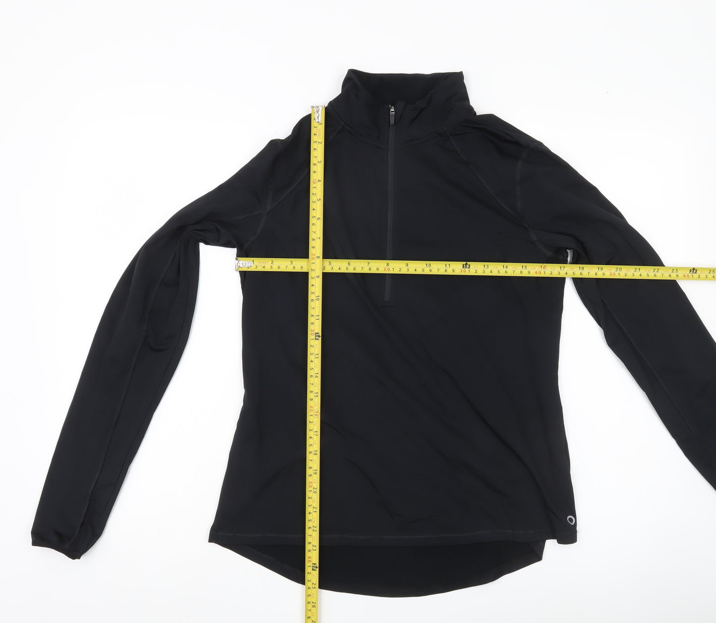 Marks and Spencer Goodmove Women’s Black Size 14 1/4 Zip Running Top