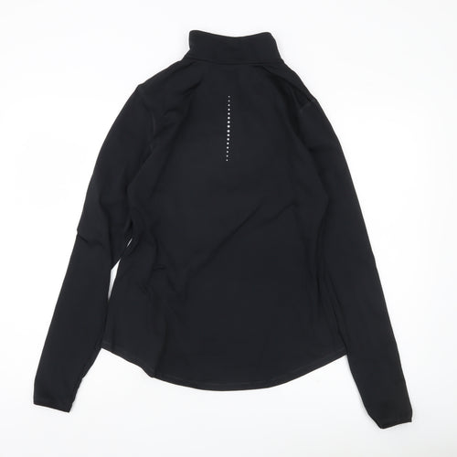 Marks and Spencer Goodmove Women’s Black Size 14 1/4 Zip Running Top