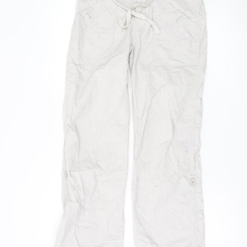 GAP Women’s Beige Cargo Straight Trousers Size 4 Cotton Blend