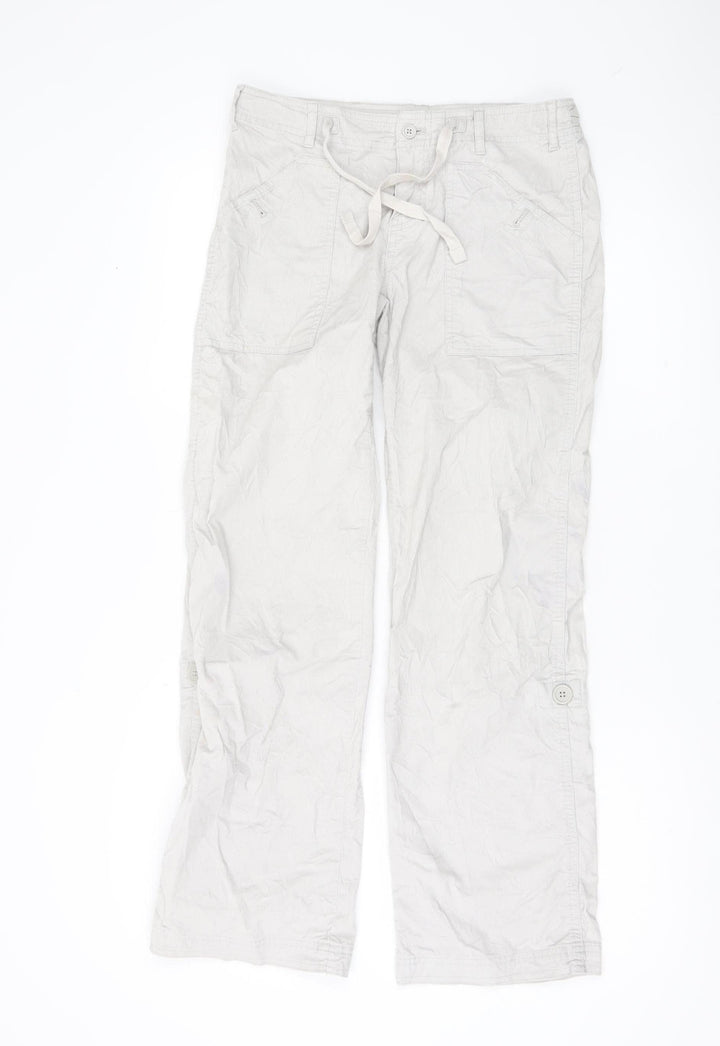 GAP Women’s Beige Cargo Straight Trousers Size 4 Cotton Blend