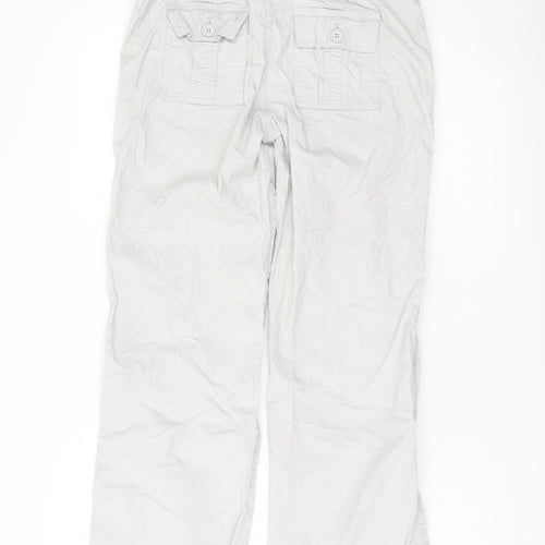 GAP Women’s Beige Cargo Straight Trousers Size 4 Cotton Blend