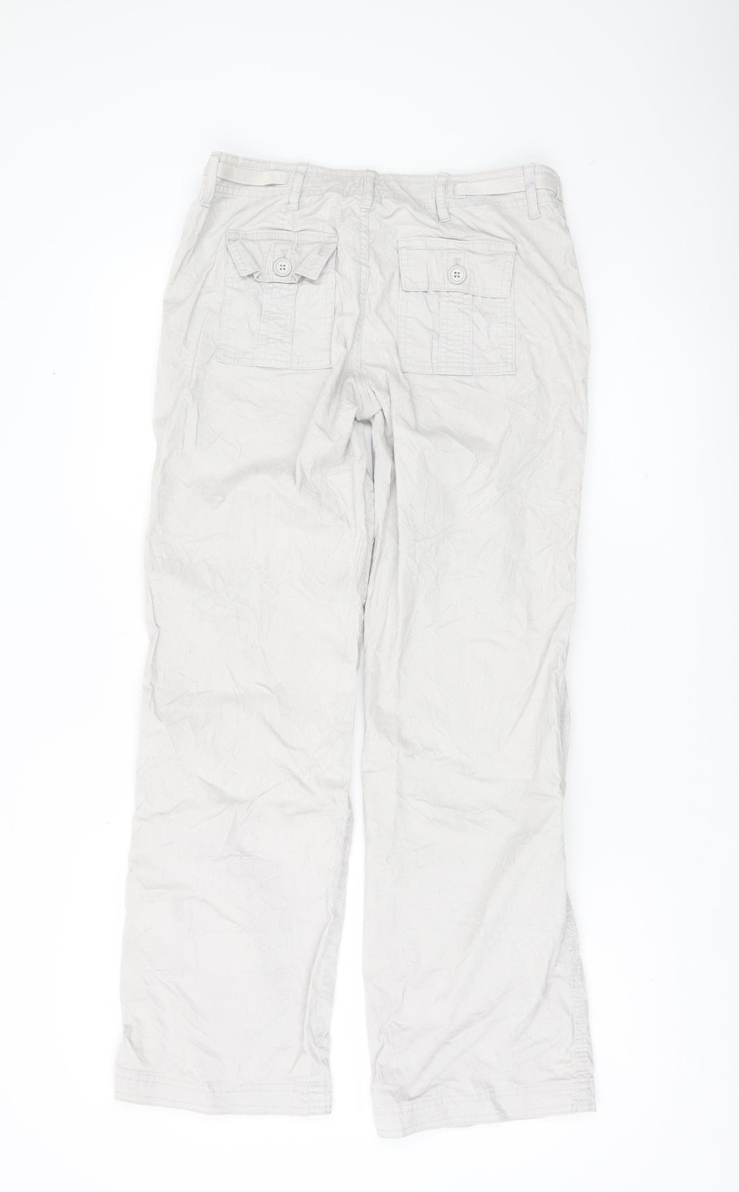 GAP Women’s Beige Cargo Straight Trousers Size 4 Cotton Blend